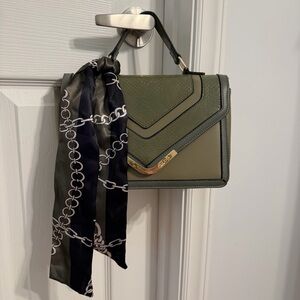 ALDO Olive Green Caland Handbag with Scarf